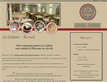 Tablet Screenshot of pizzeria-lacalzone.com
